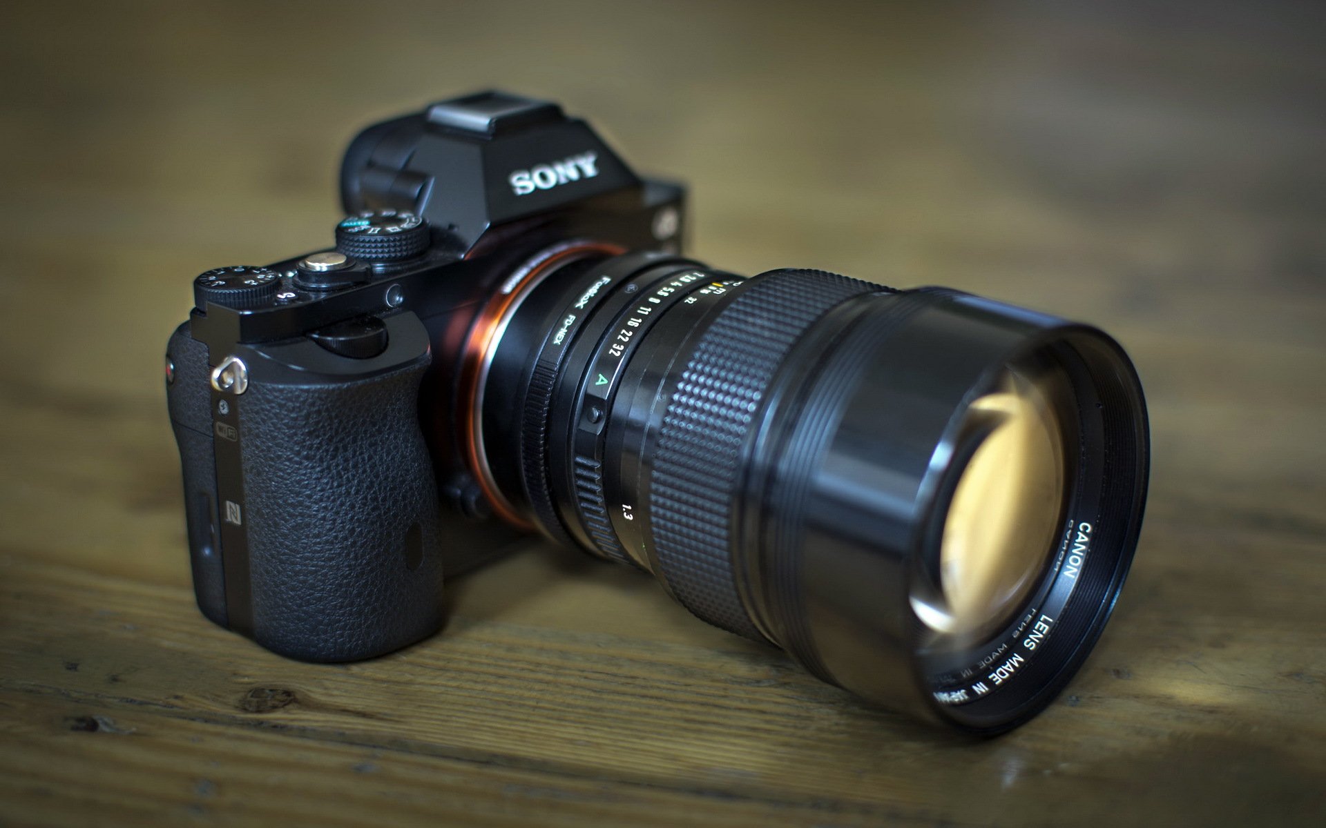 the camera background close up