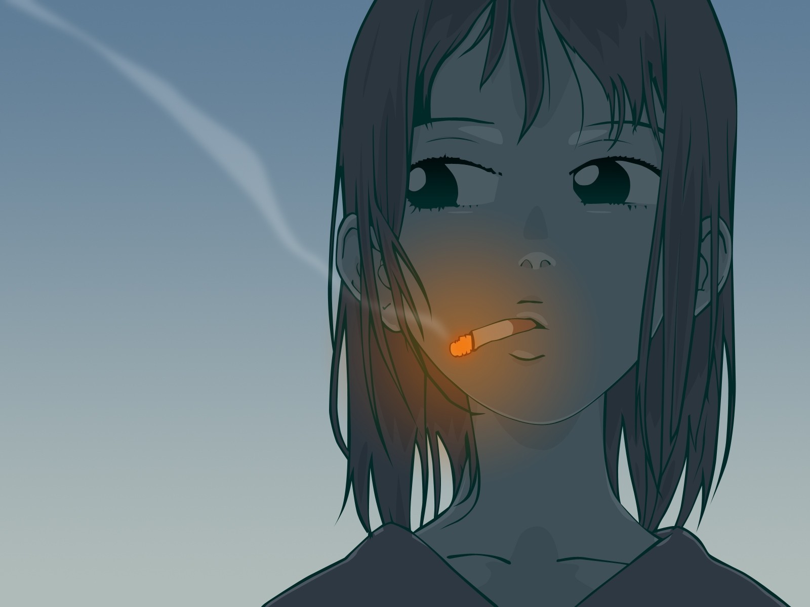 girl cigarette smoke