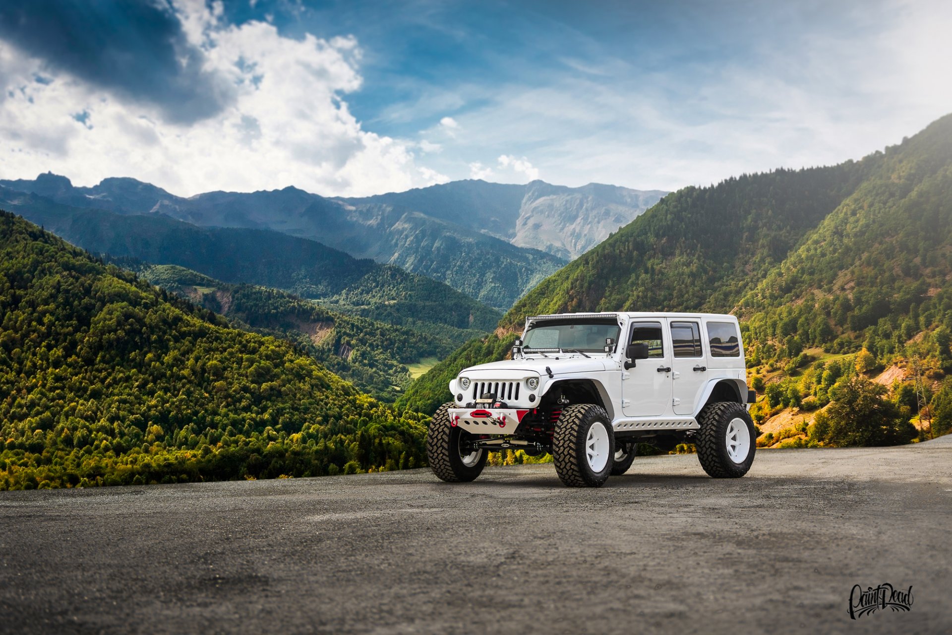 HD wallpaper jeep wrangler car suv mountain landscape tuning avtooboi