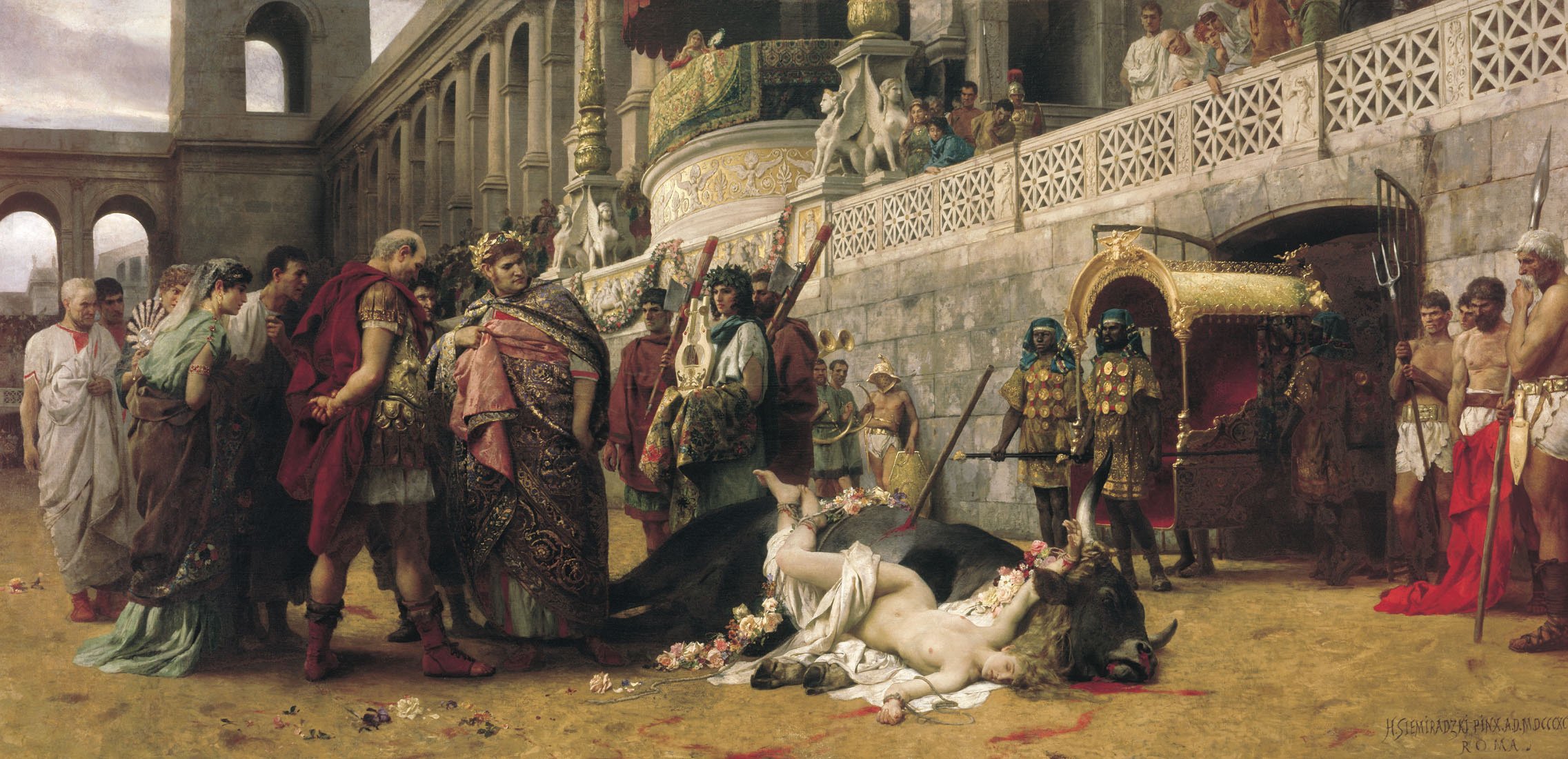 The Feast of Apollo. Virgo is a victim. Semiradsky