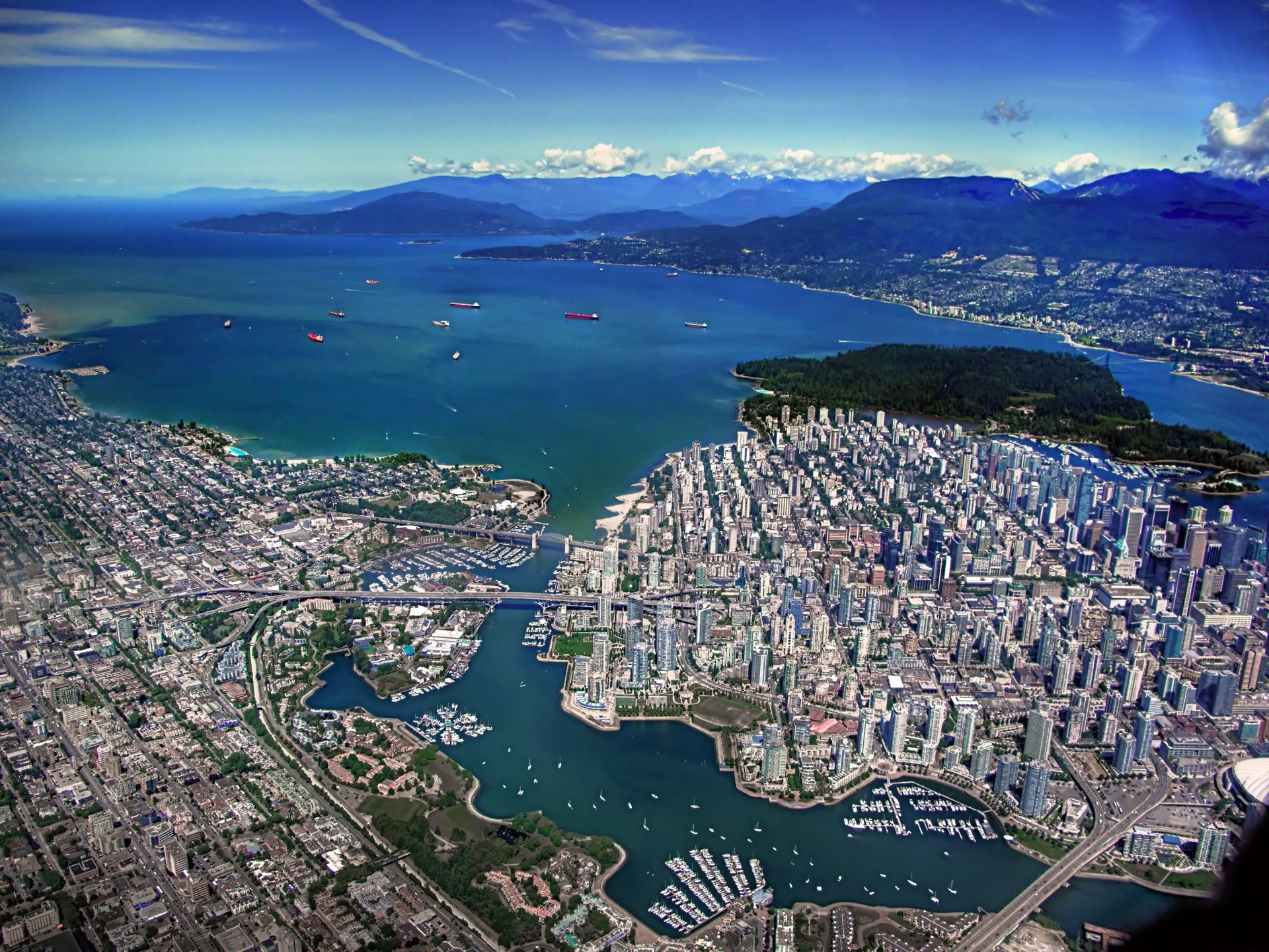vancouver from the top buildings gulf