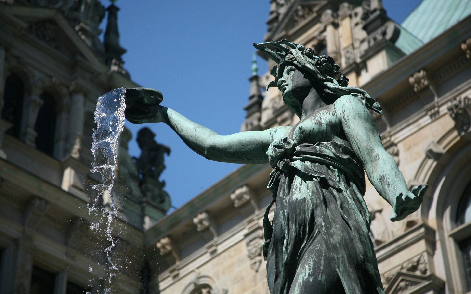 statue water fountain germany