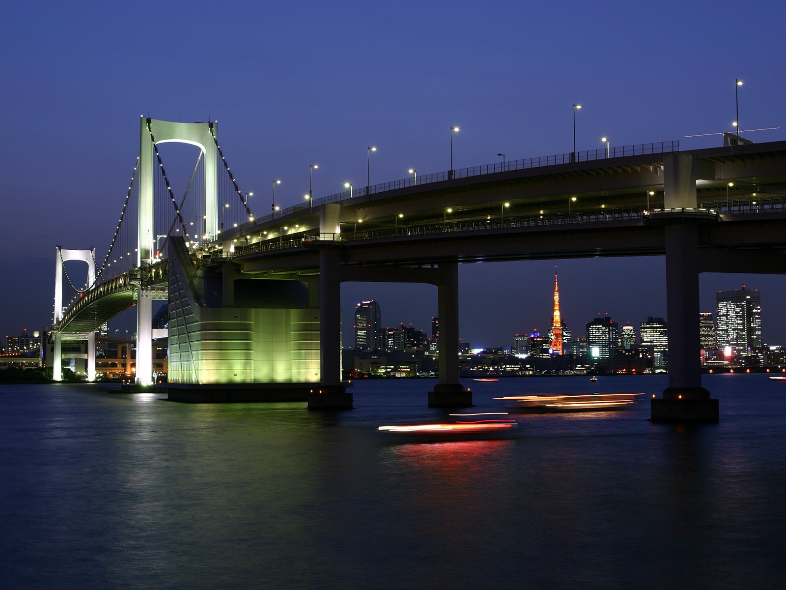 town bridge japan river