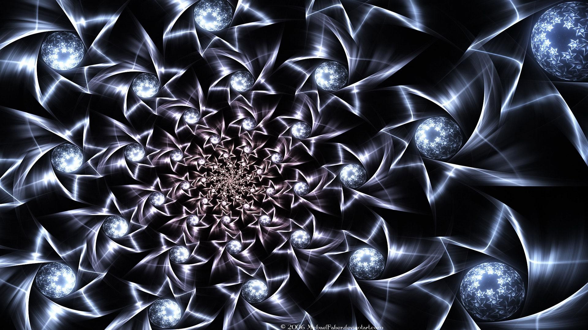 fractal star on a dark background