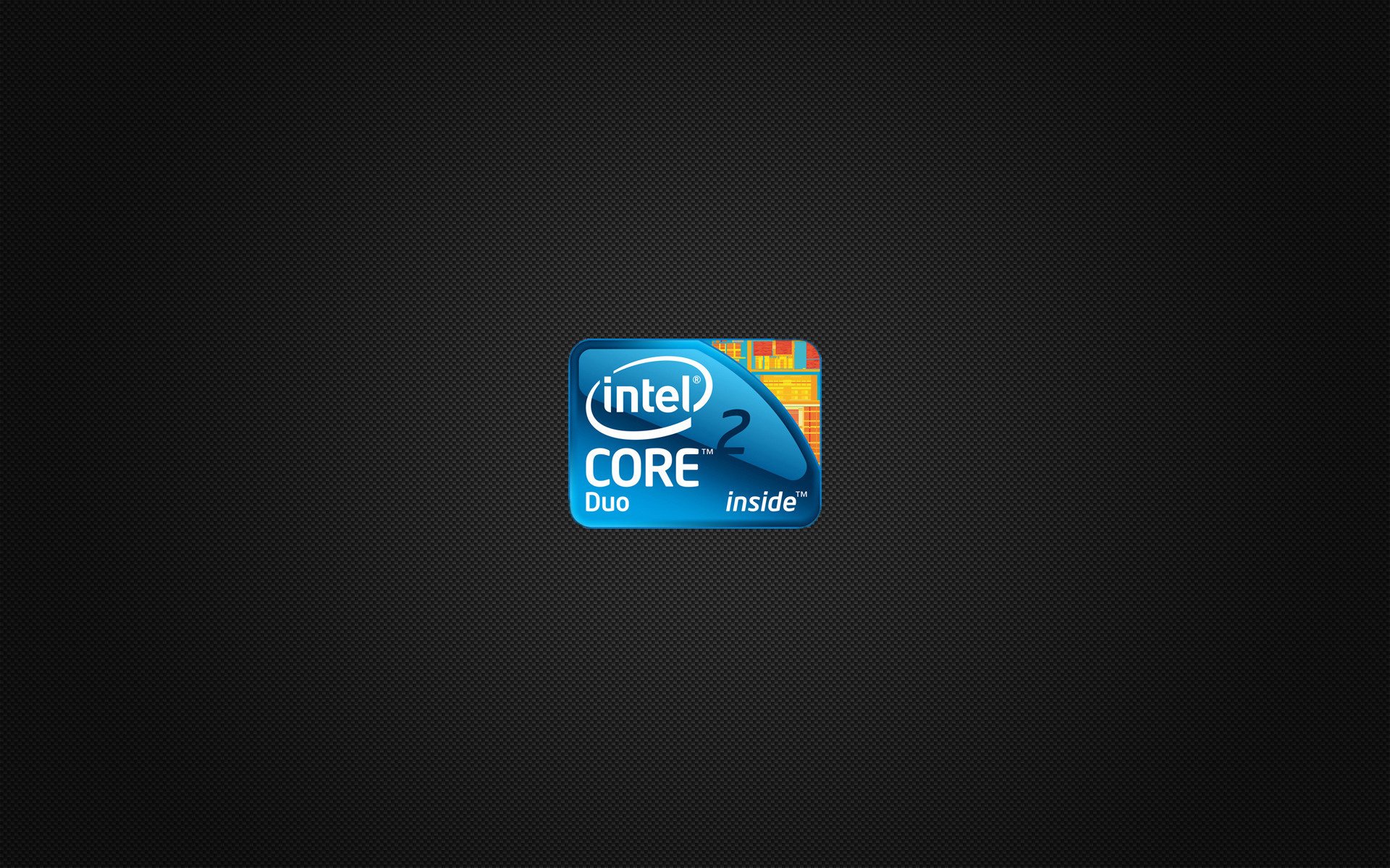 Intel logo in a blue square