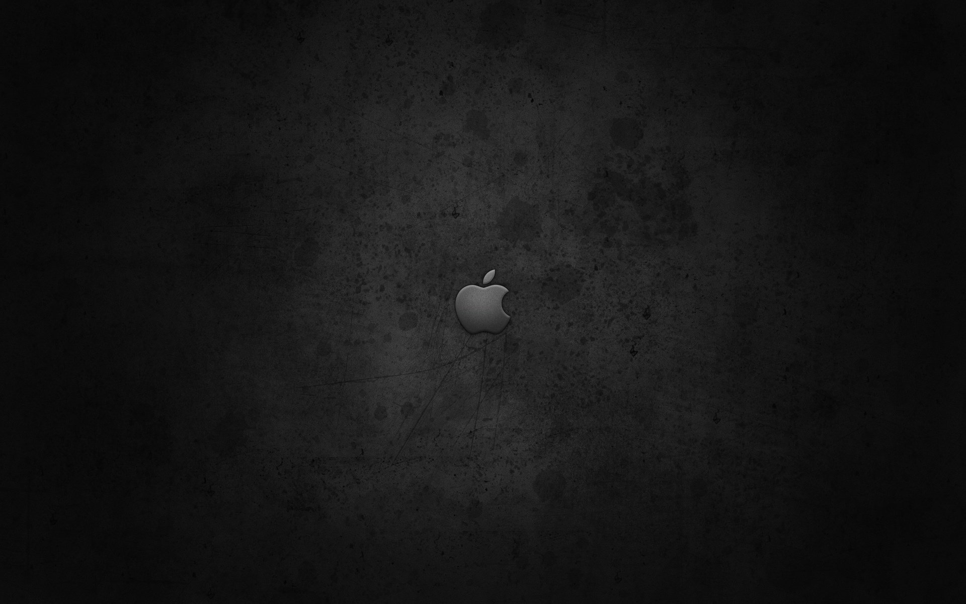 Apple logo on a black dark background