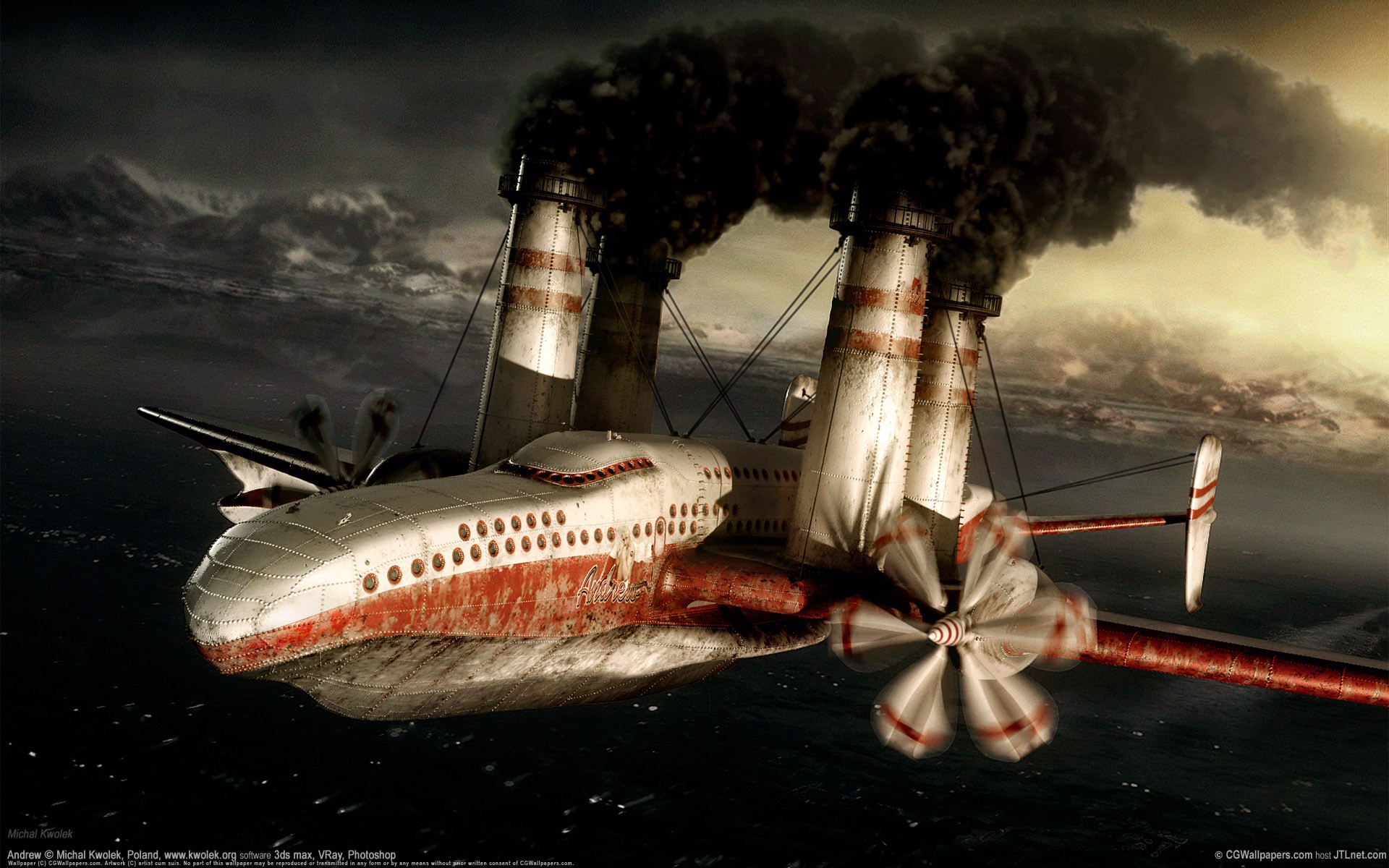 plane of the tube smoke