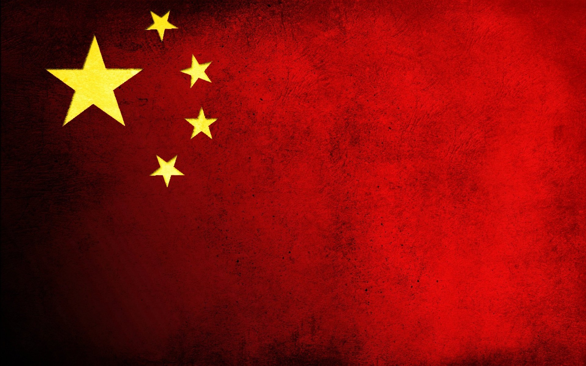 Red flag of China with stars