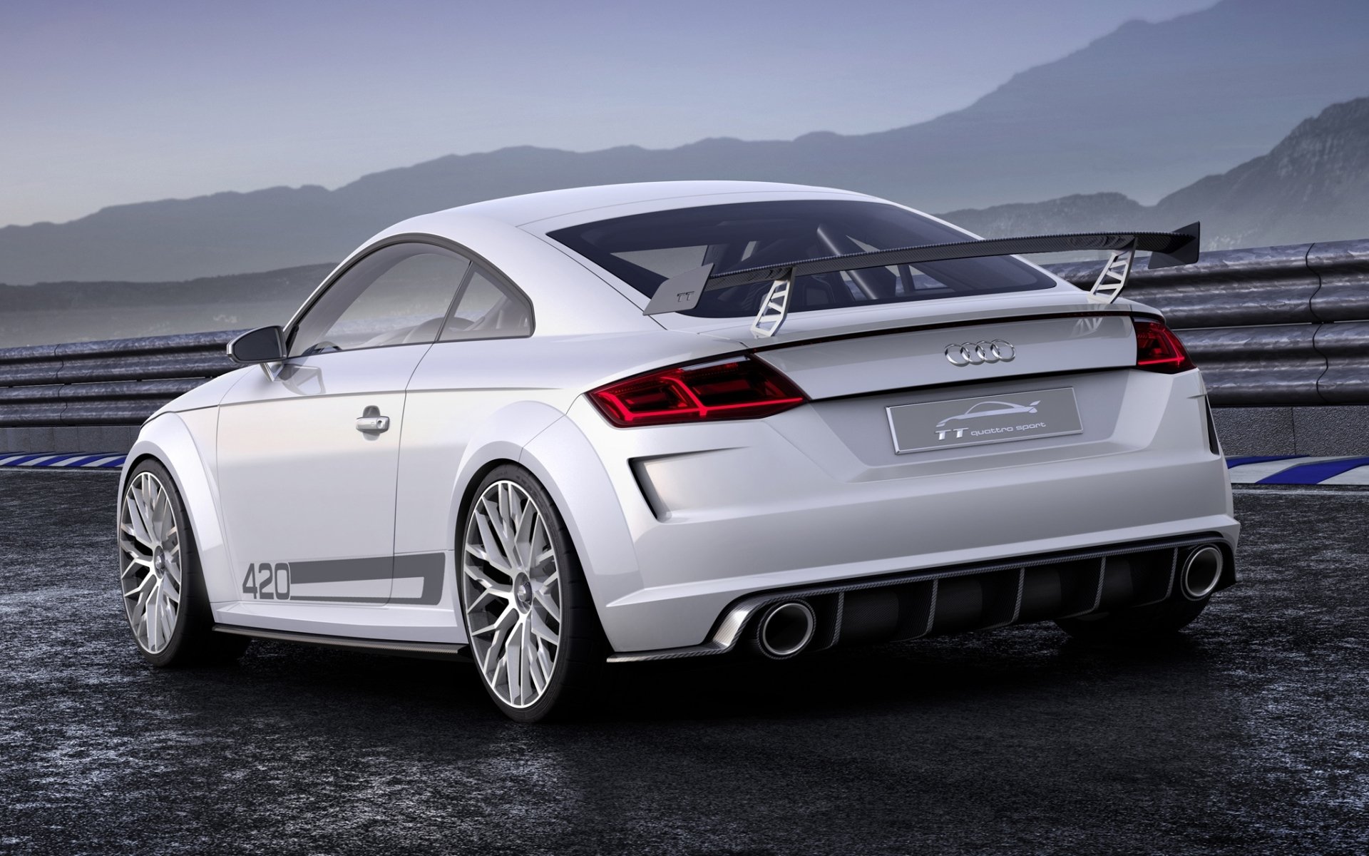 audi tt quattro sport concept sports rear view