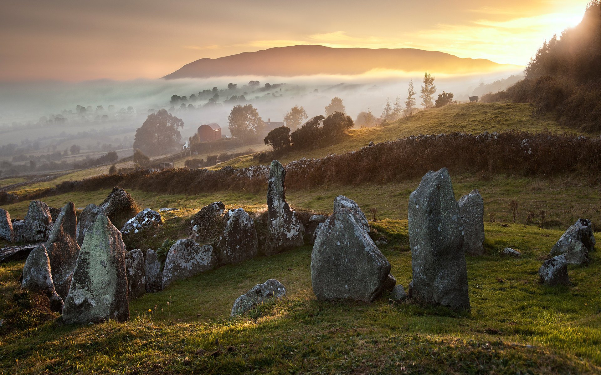 Stones on the hills in England