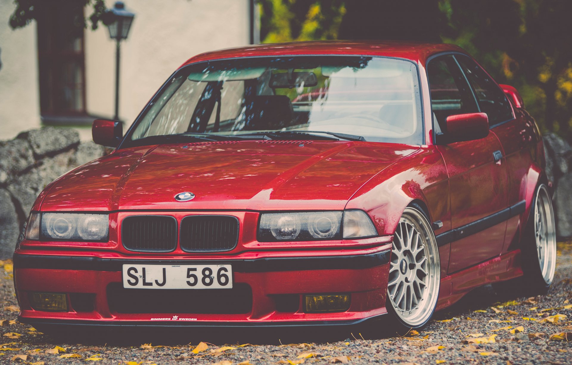 Hd Wallpaper Bmw E36 M3 Tuning Stance Red