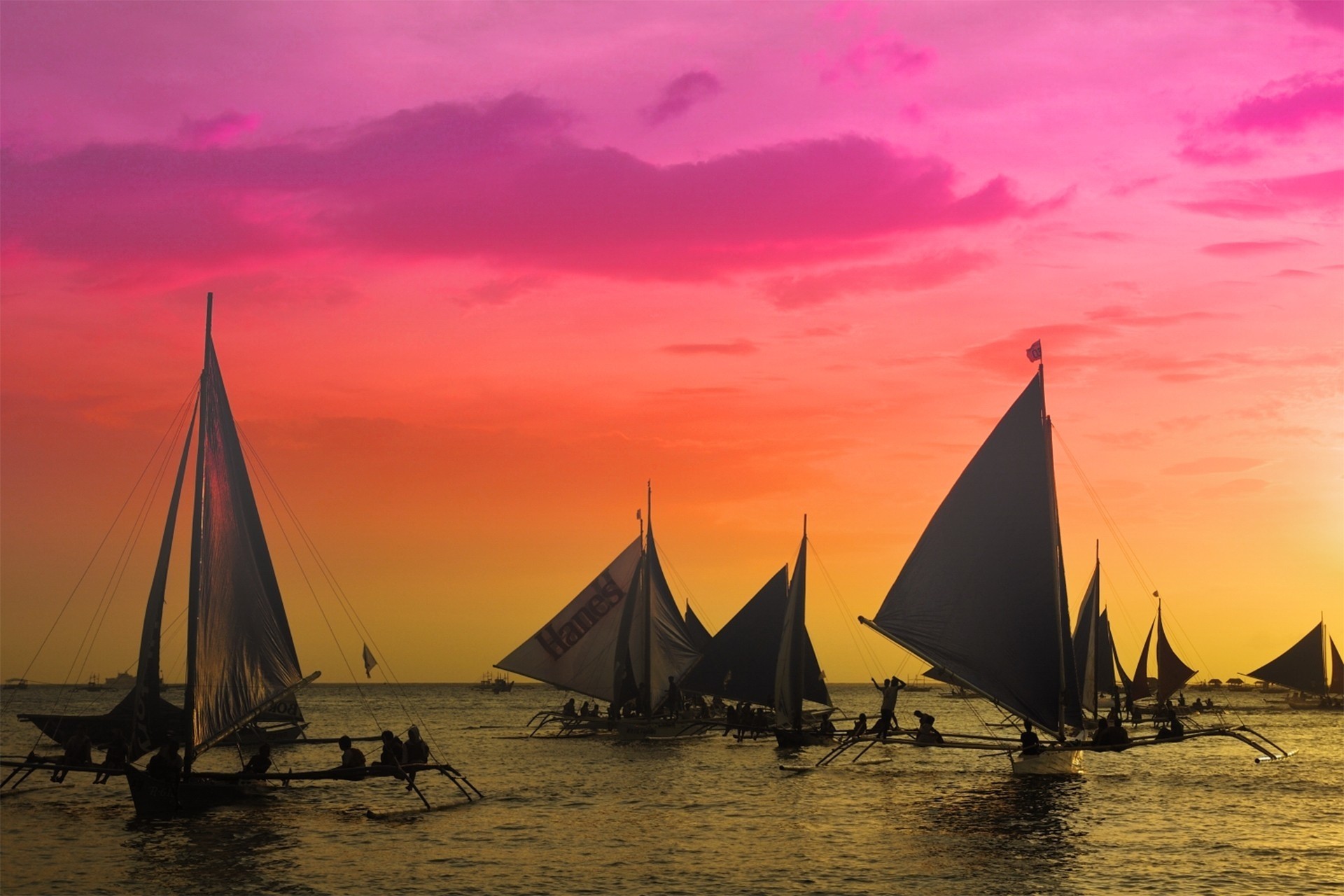 sky sunset philippines boracay sports on the fly sea
