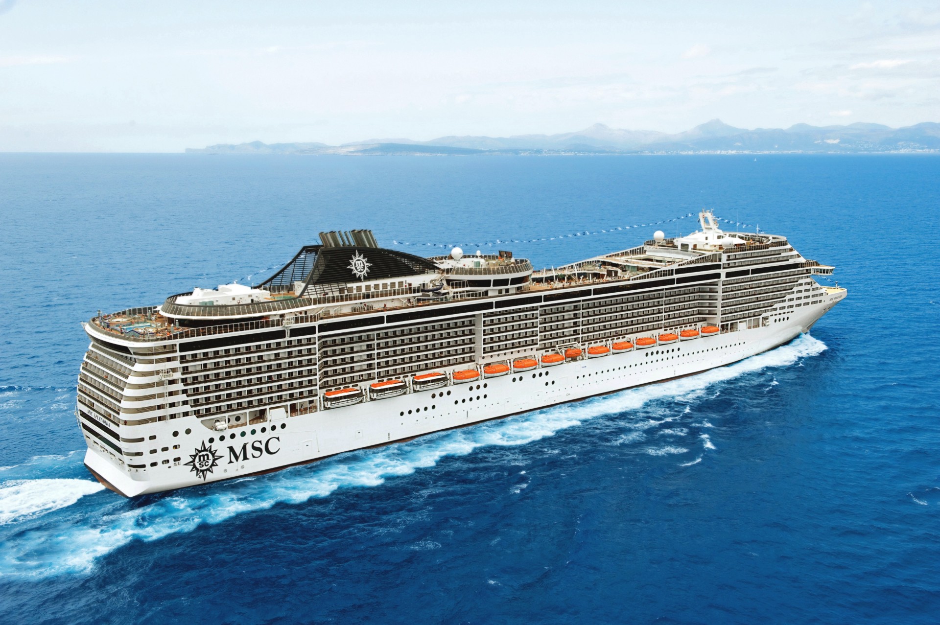 HD wallpaper ship msc splendida on the fly liner sea