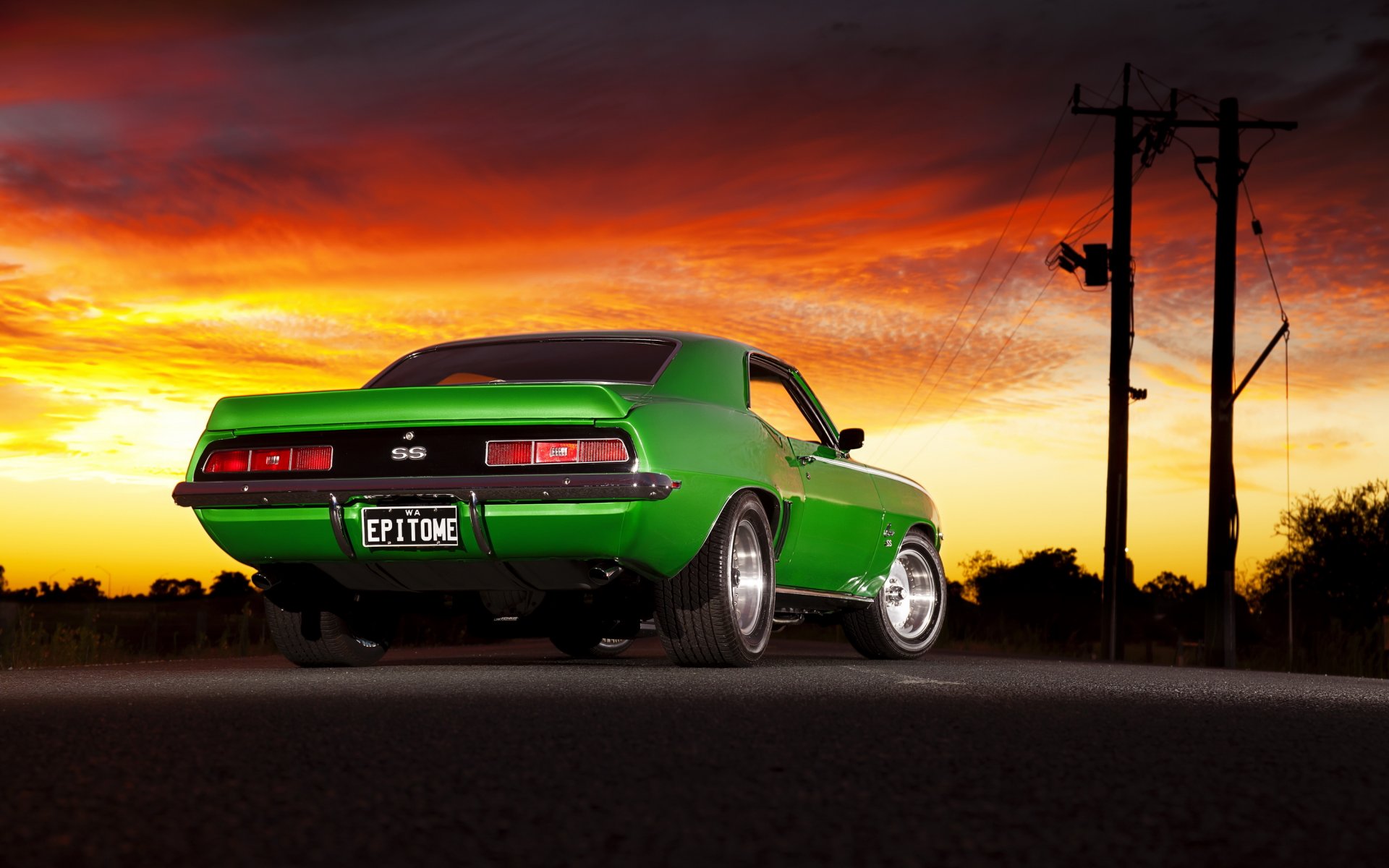 Hd Wallpaper Chevrolet Camaro Muscle Car Night