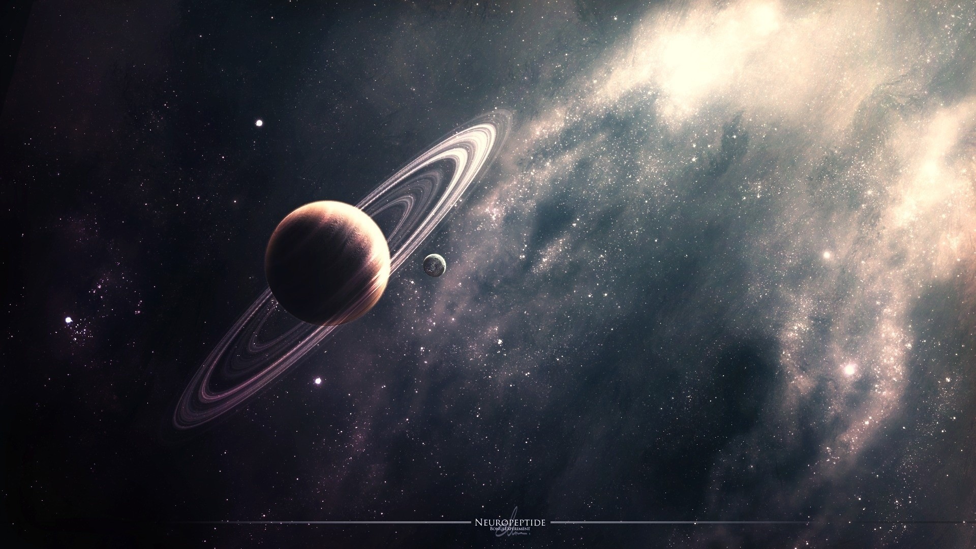 planet space rings nebula