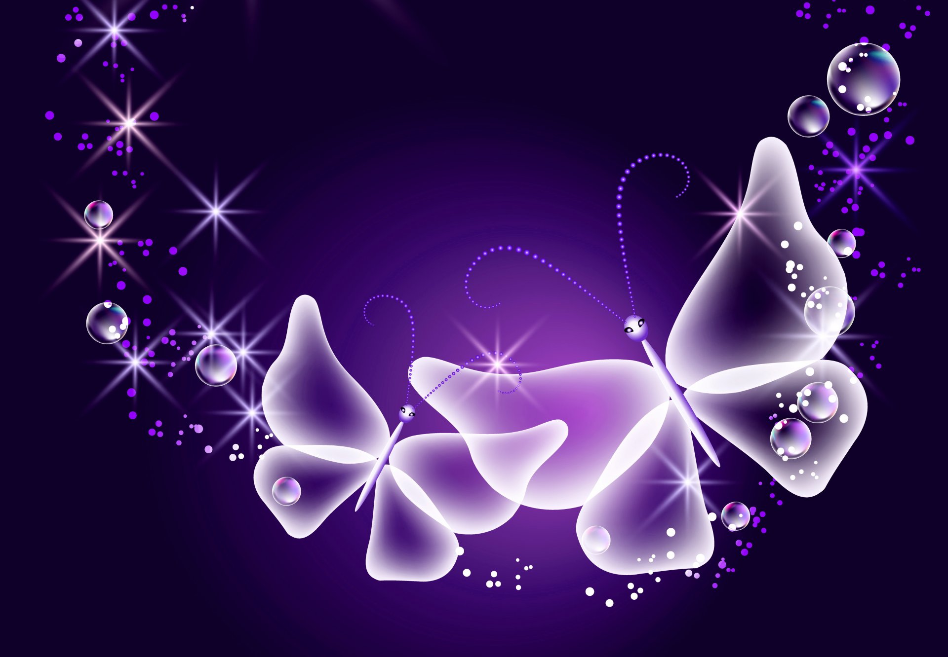 HD wallpaper neon butterflies abstract purple sparkle glow butterfly