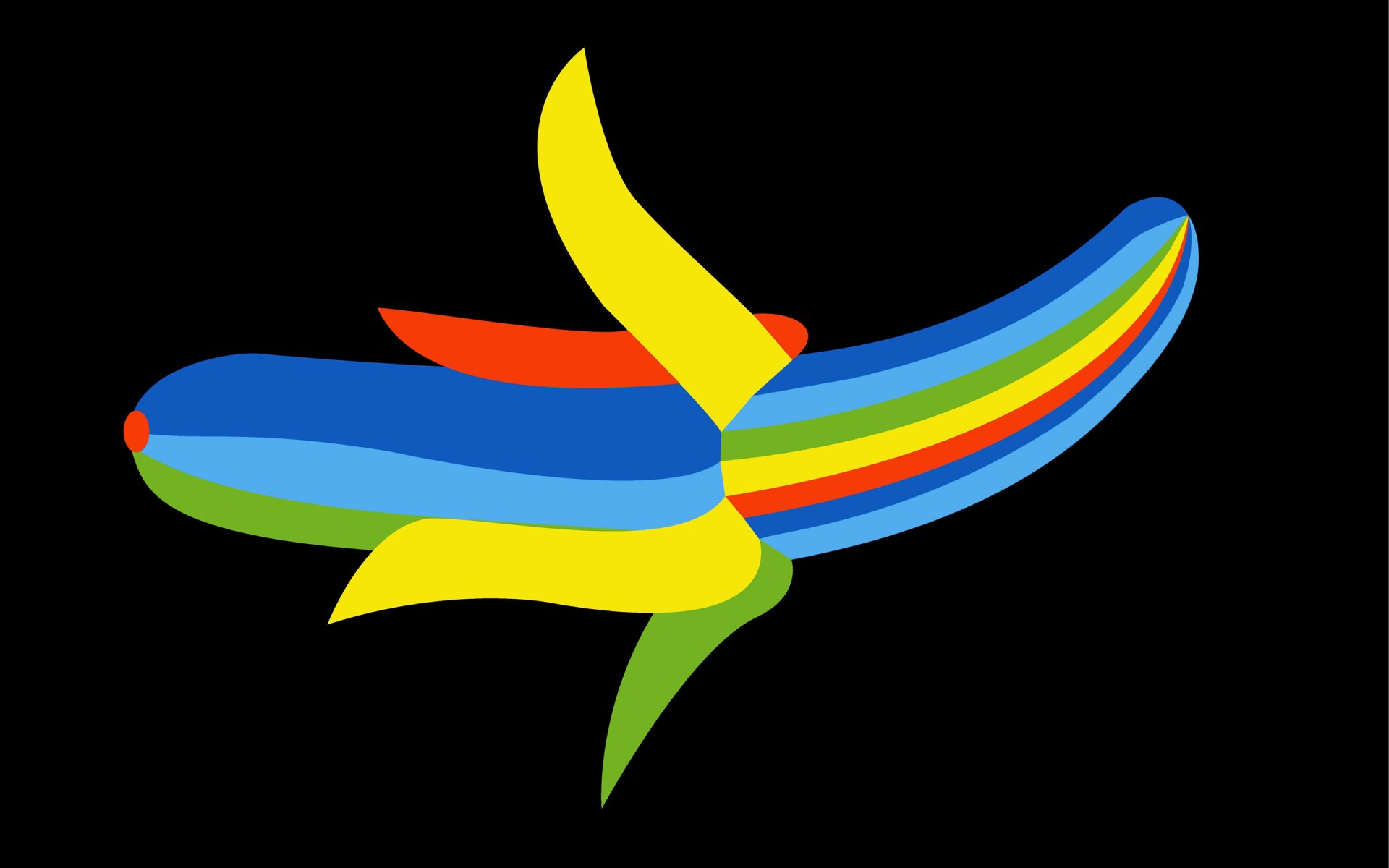 banana wallpaper flowers paint rainbow