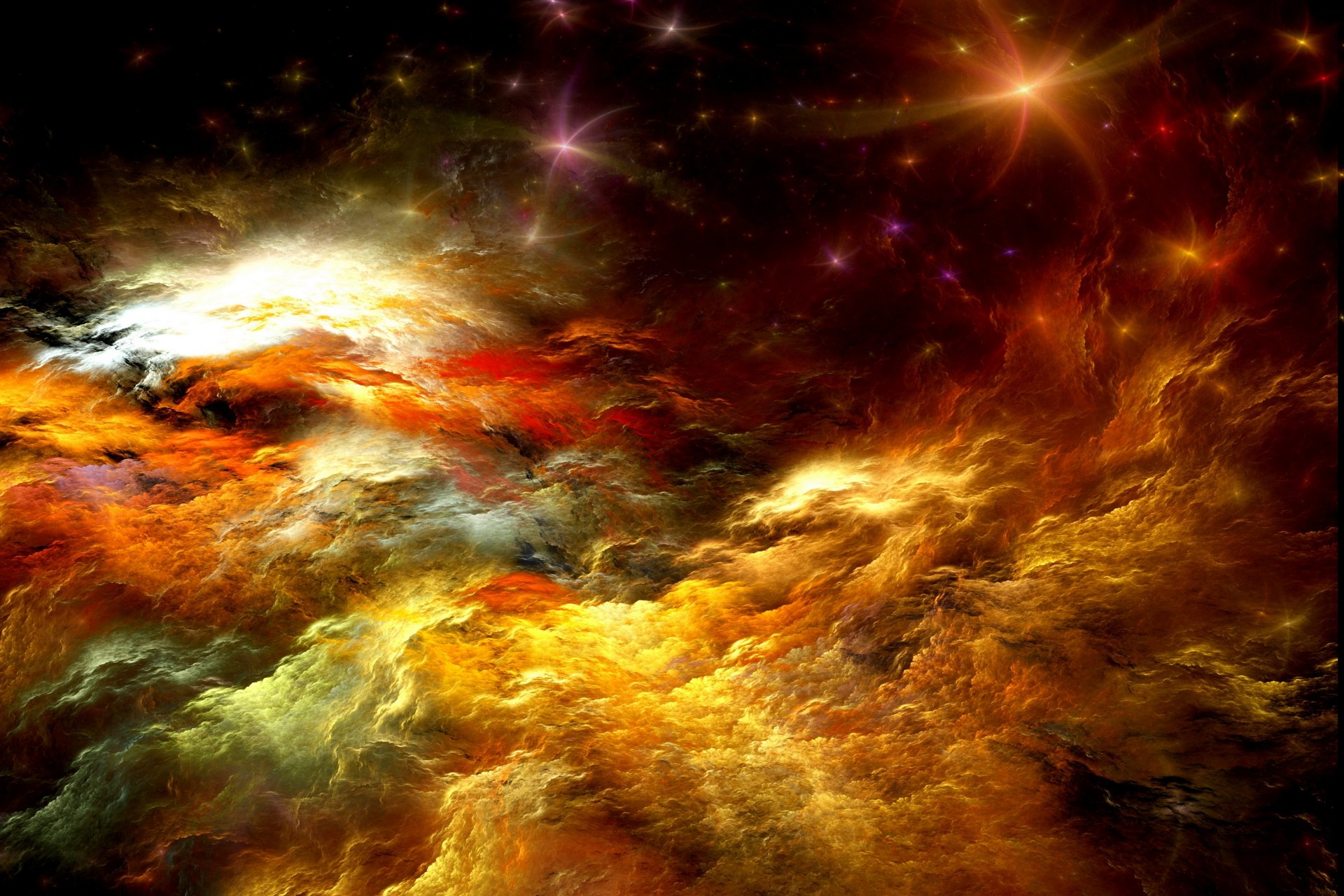 abstract colors unreal clouds space background