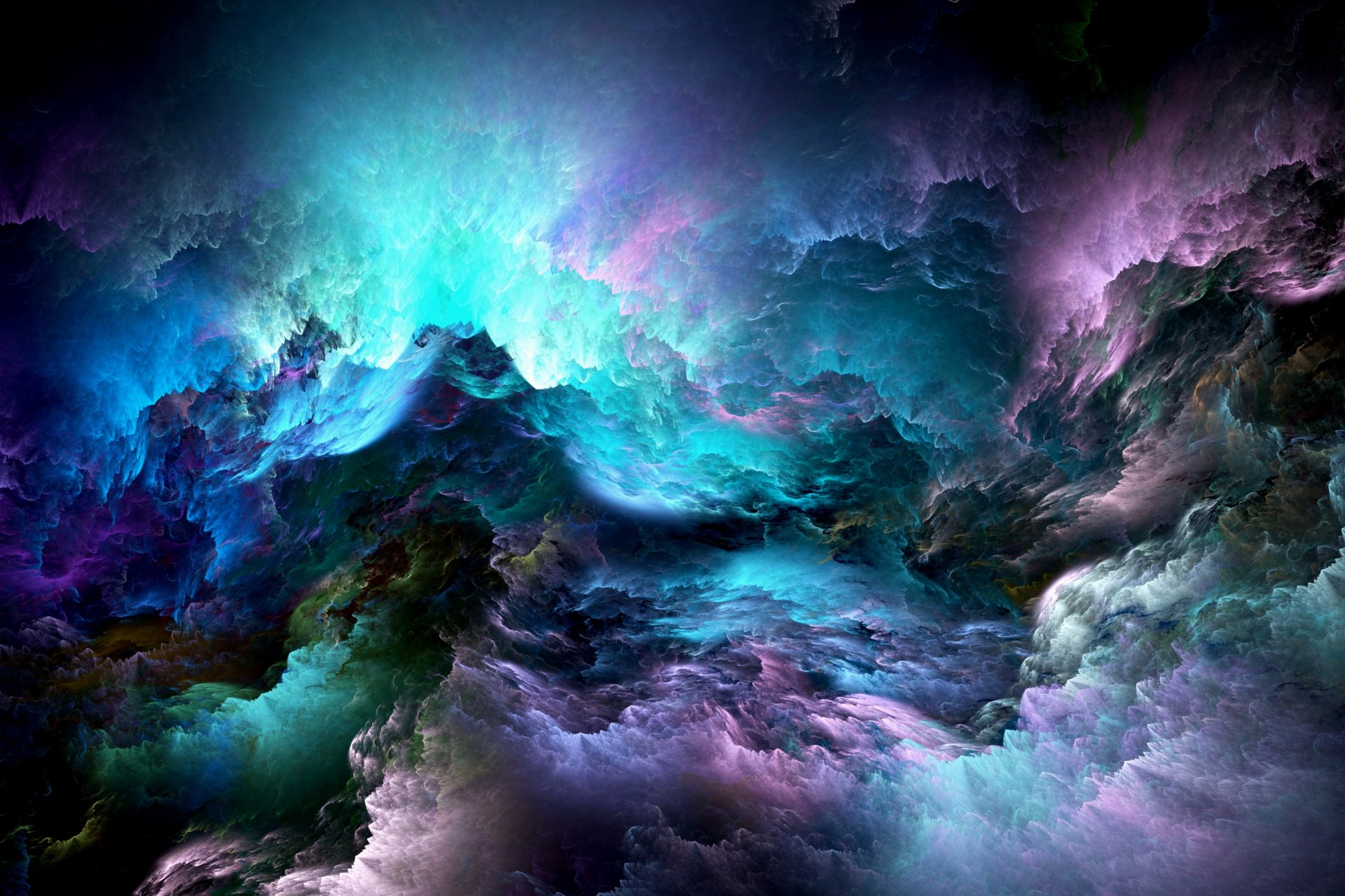 abstract colors unreal clouds space background