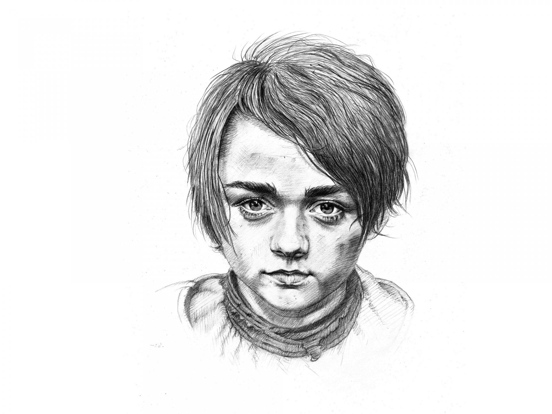 Free Wallpapers Arya Stark Maisie Williams Picture Pencil