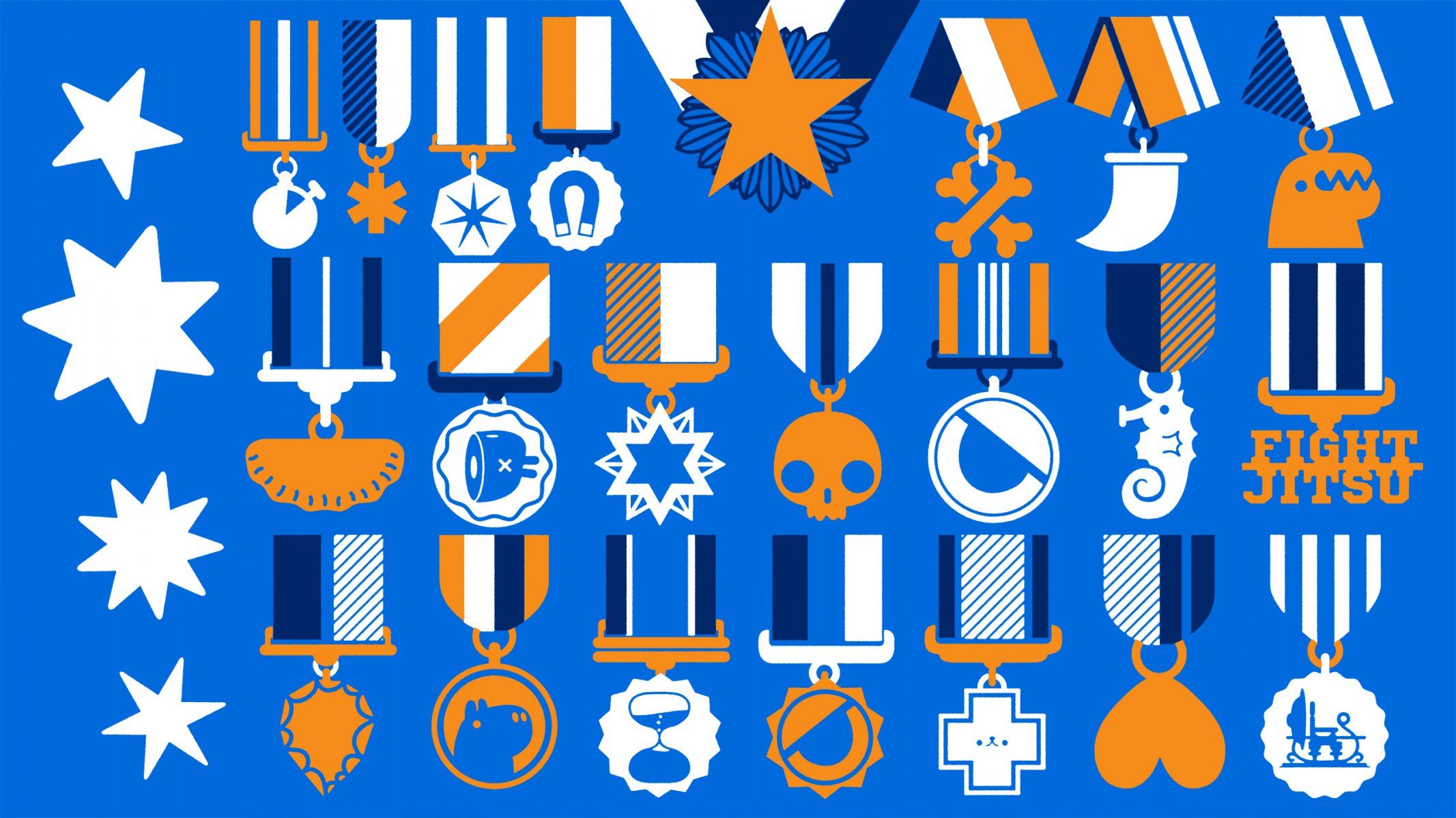 medal order star mark award funny humor textures