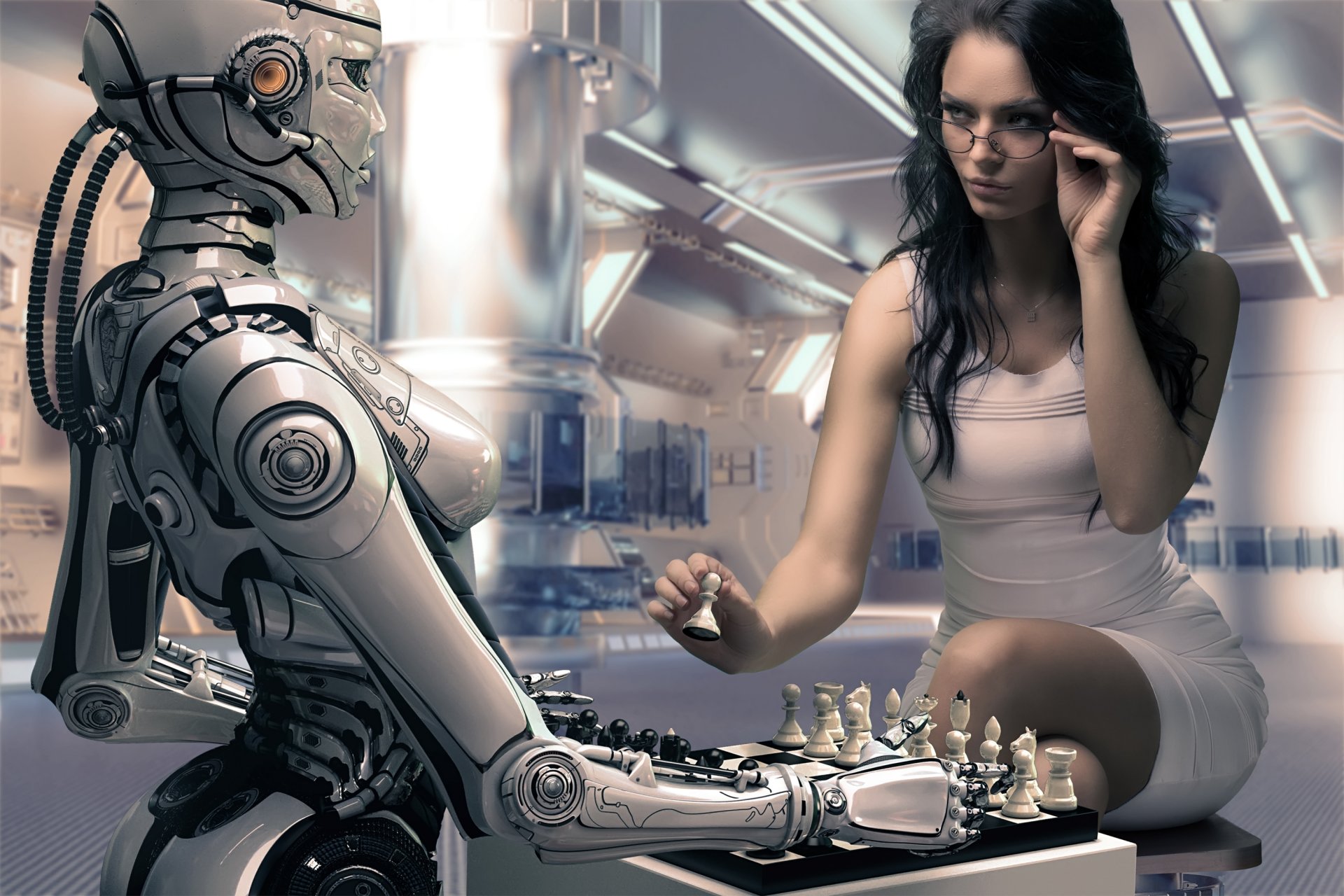 HD wallpaper chess artificial intelligence human intelligence