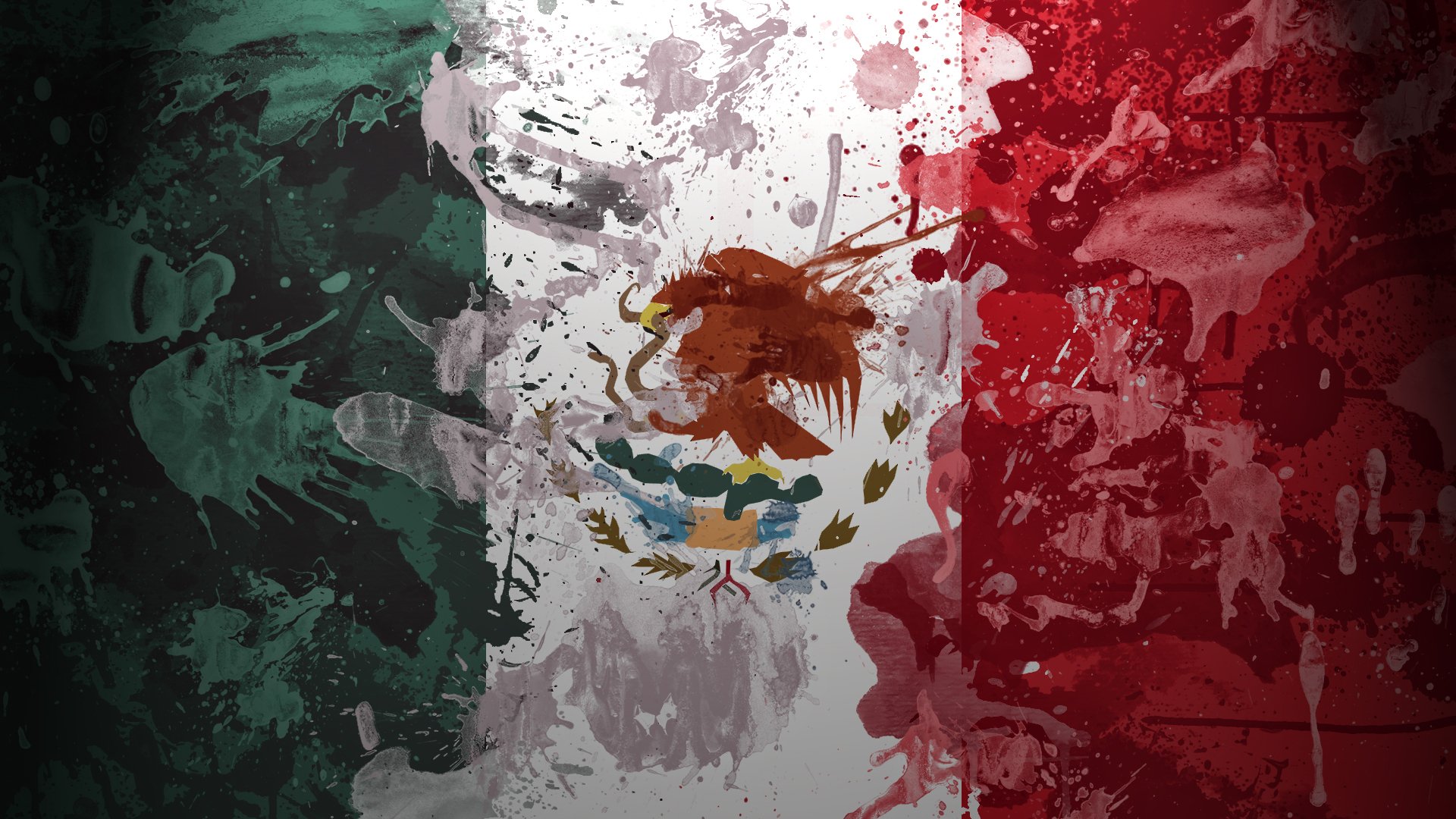 mexico flag paint