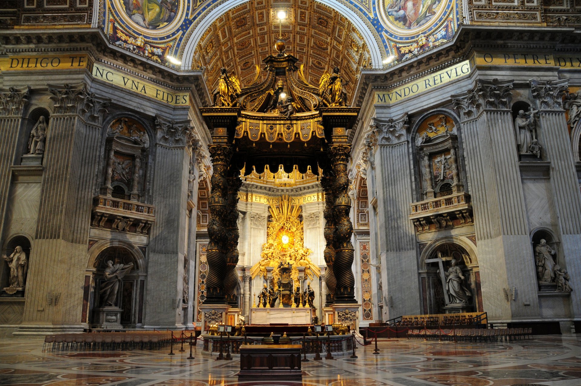 HD wallpaper italy rome st. peter's basilica main altar