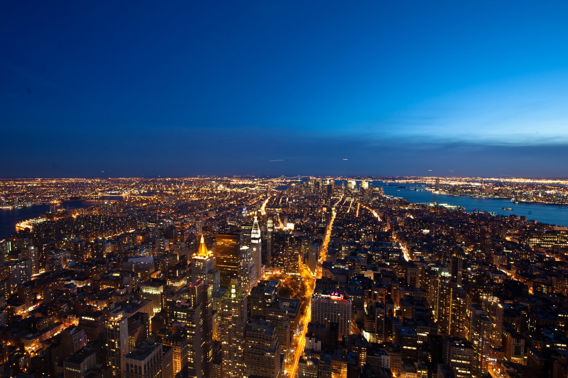 Free Wallpapers night town lights metropolis new york