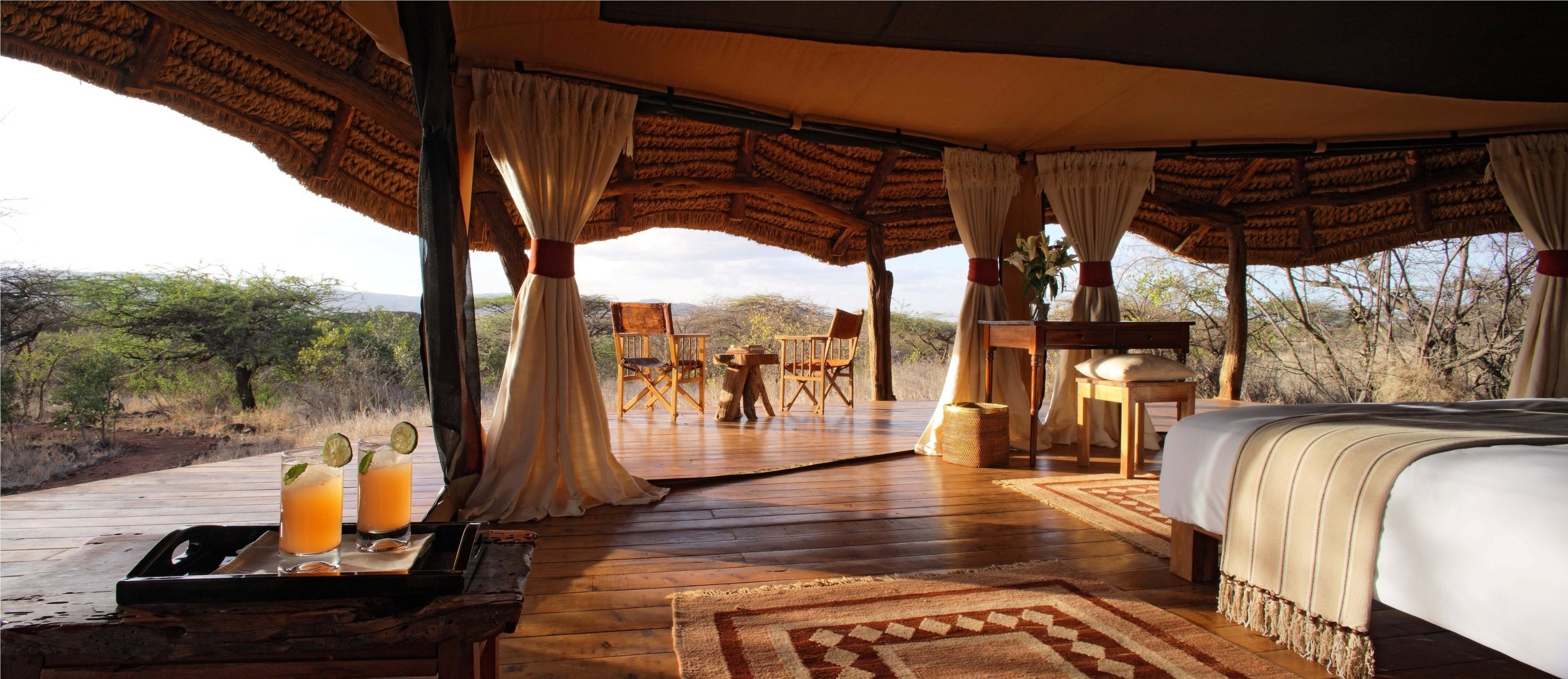 Safari glamping. Stylish bungalow design