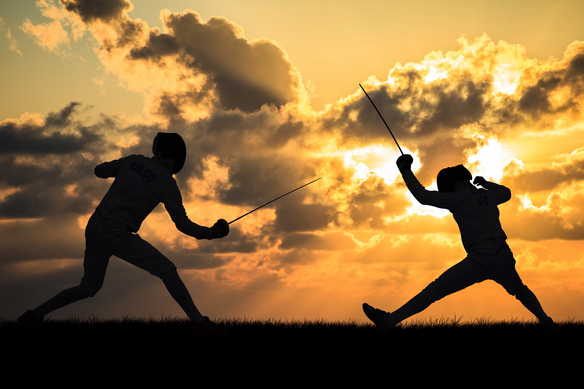 HD wallpaper sports fencing combat foil the sword sword silhouettes