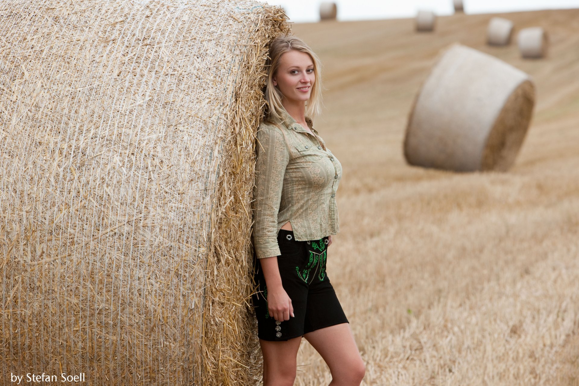 Hd Wallpaper Carisha Girl Model The Field Nature Hay Blonde Hair 1624