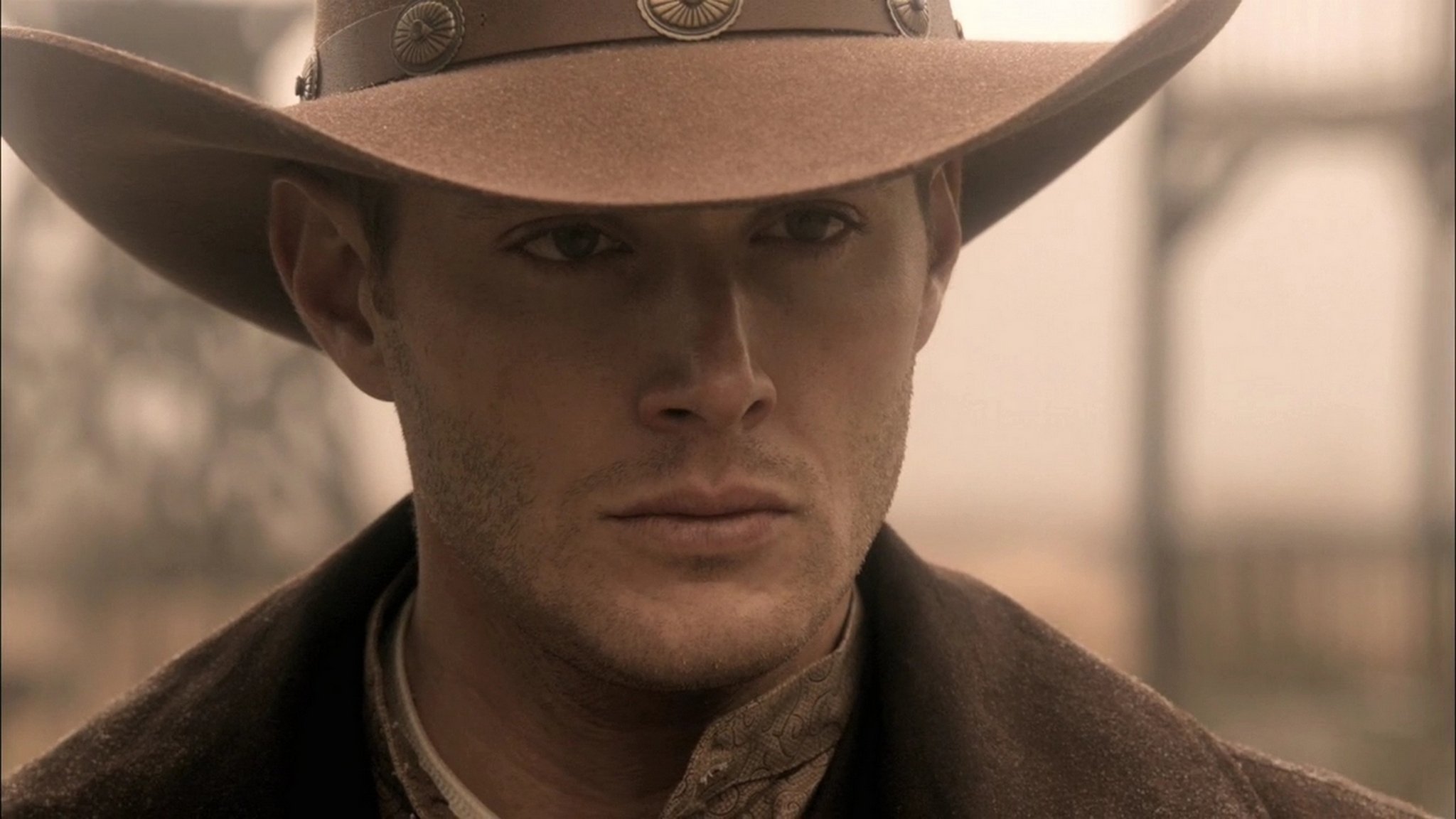supernatural dean winchester jensen ackles cowboy hat view