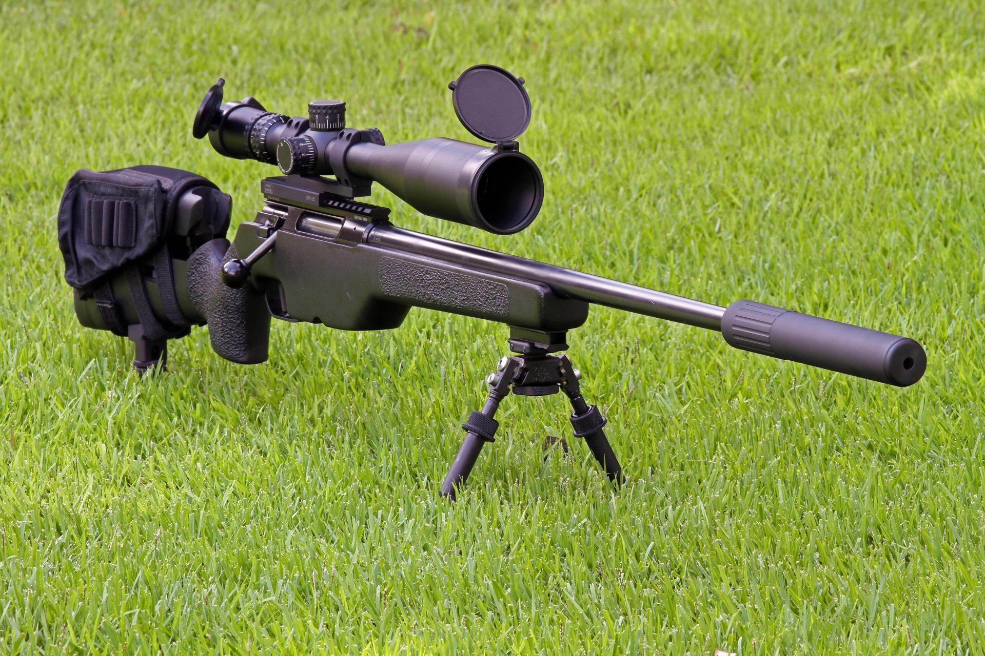 HD wallpaper sakotrg22 sniper rifle optics silencer weapon grass