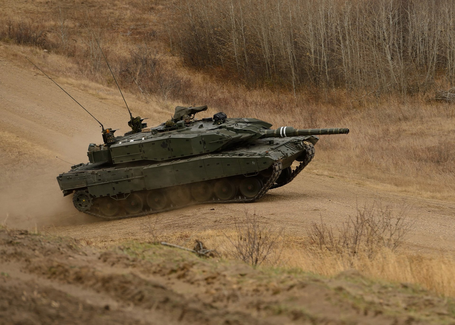 leopard-a4m battle tank road