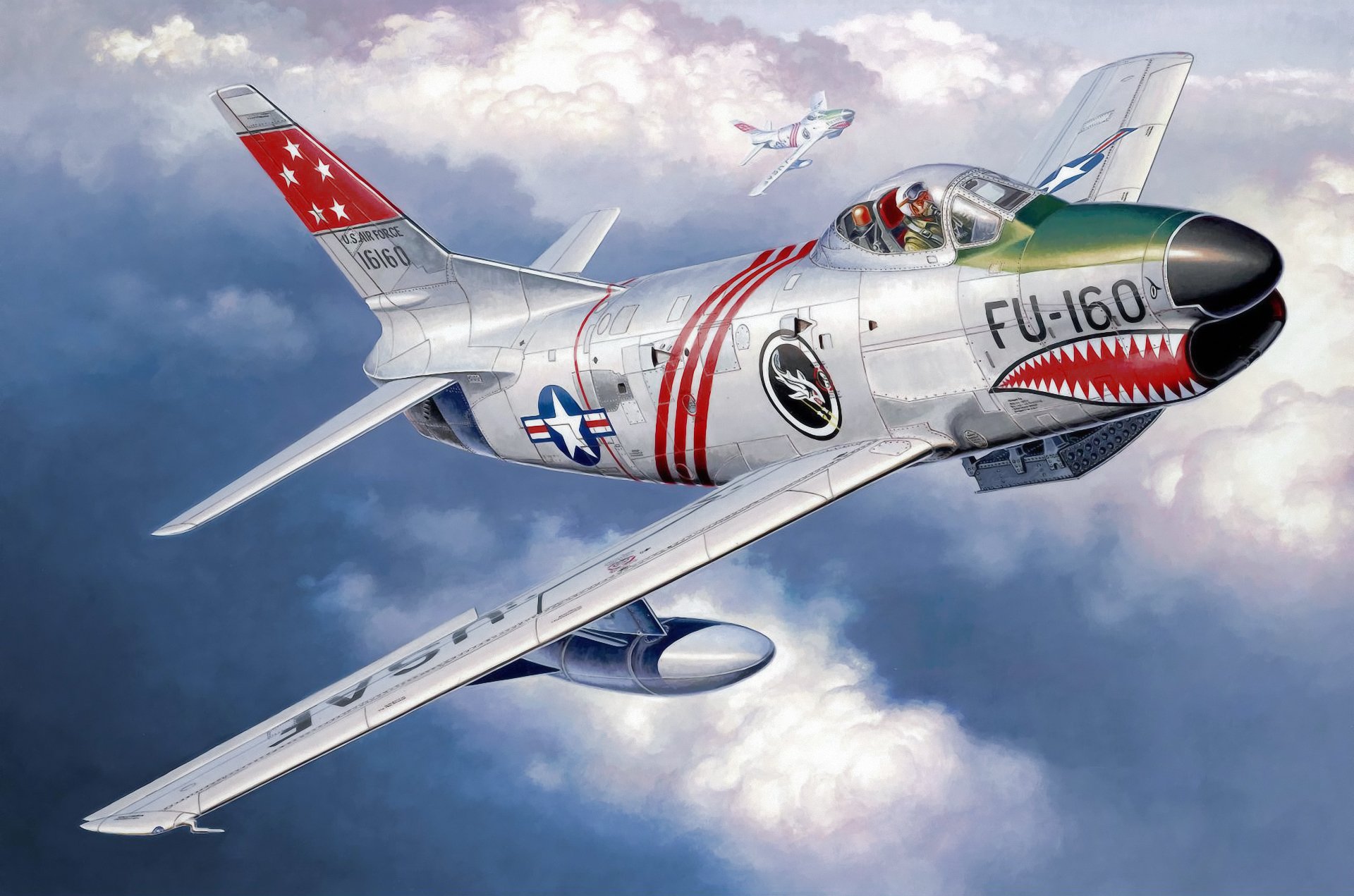 Hd Wallpaper North American F 86d Sabre Jet Airplane War Art Ww2