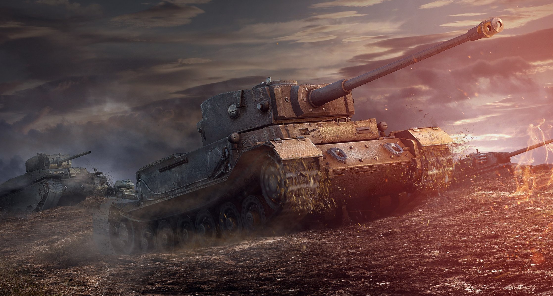 Free Wallpapers Wot World Of Tanks Tanks Tank Art Dirt Sky Arl 44 