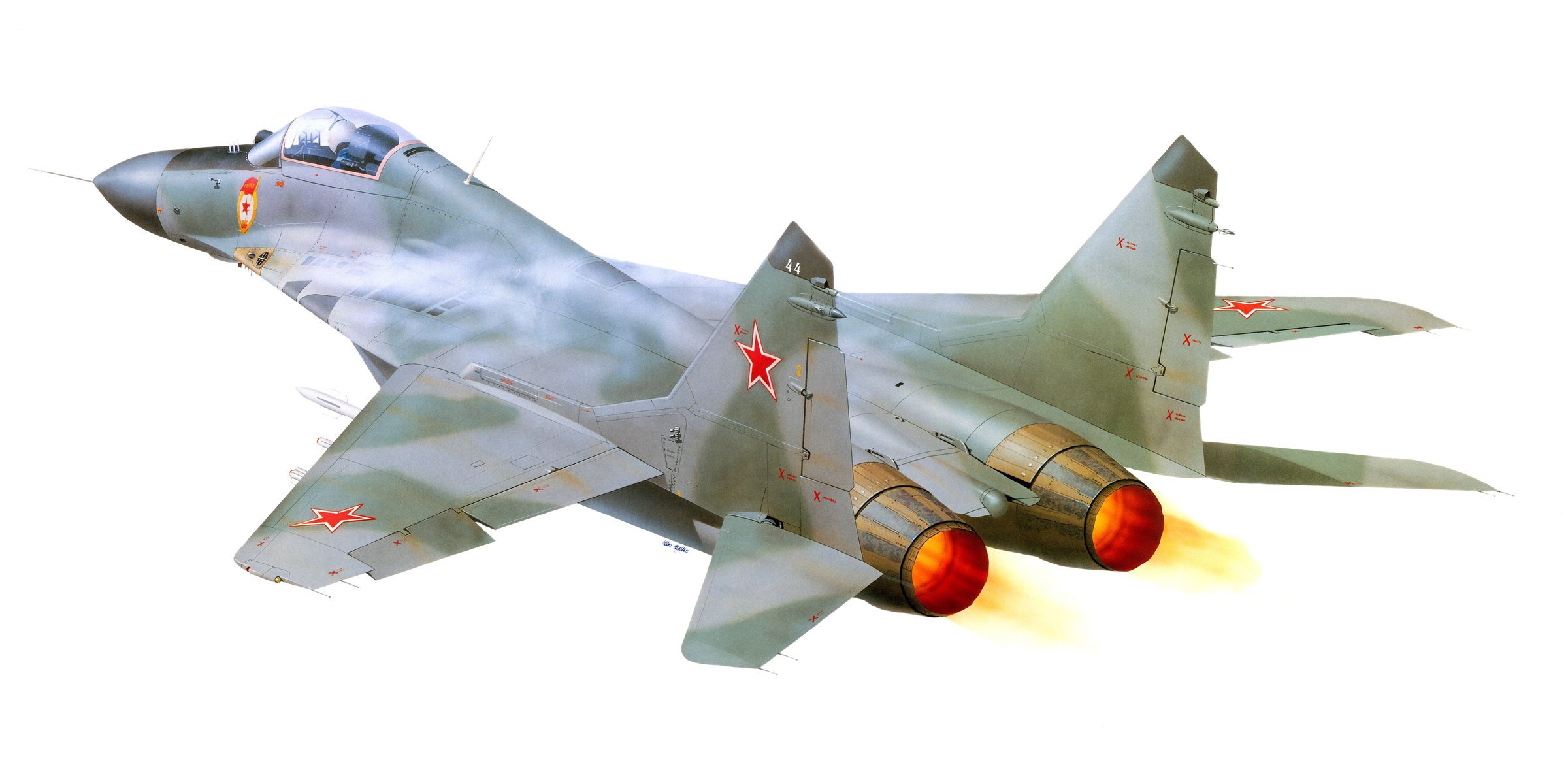 Free Wallpapers art plane mig- 29 mig-29 fulcrum soviet russia multi