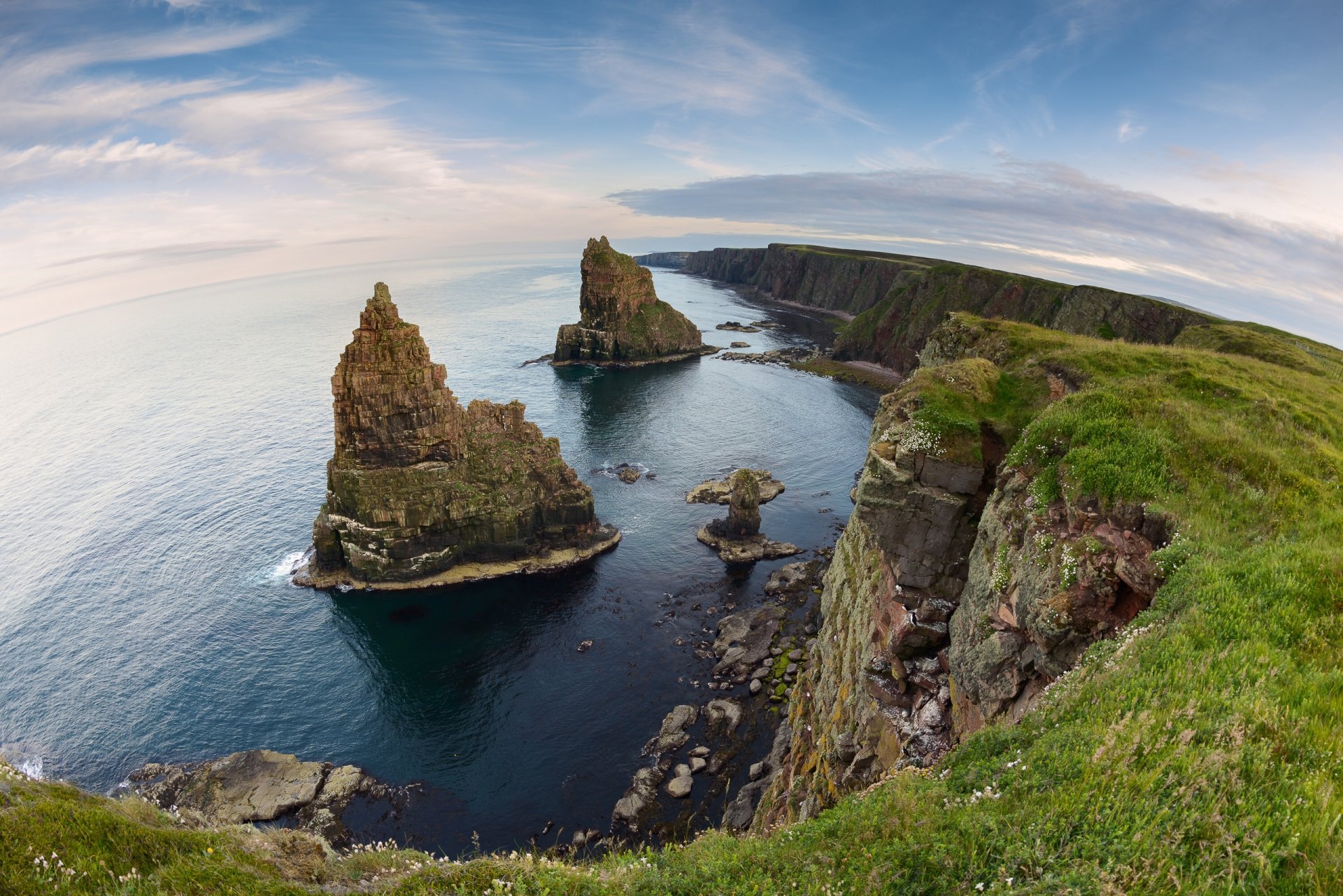 Free Wallpapers duncansby stacks caithness scotland north sea rock coast